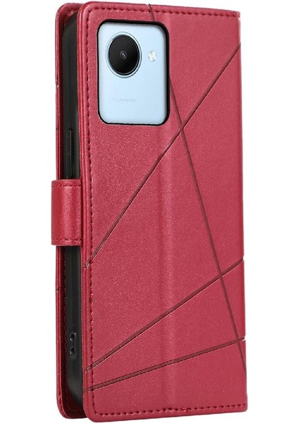 Realme C30 Darbeye Üç Kart Yuvaları Kickstand Şok Için Flip Case (Yurt Dışından) indirimleri