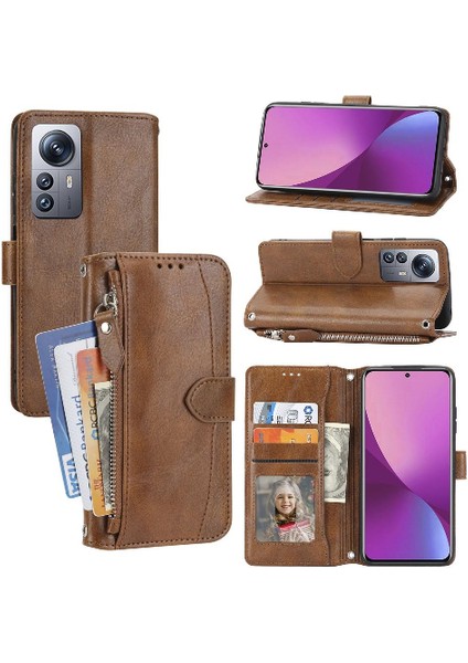 Xiaomi 12 Lite Için Flip Case Pu Deri Kayış Kart Tutucu Kickstand (Yurt Dışından)