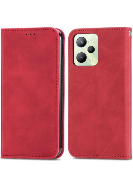 Realme C35 Fermuar Deri Kılıf Kordon Cüzdan Basit Iş Için Kılıf (Yurt Dışından) fırsatları