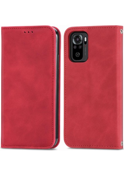 Redmi Not 10 Için Kılıf 4g Darbeye Deri Kılıf Basit Iş Cüzdan (Yurt Dışından) indirimleri
