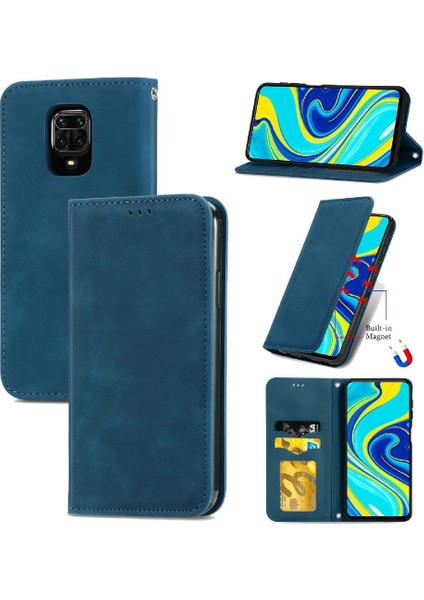 Redmi Not 9 Için Kılıf Pro Darbeye Basit Iş Cüzdan Kapak Çevirin (Yurt Dışından)
