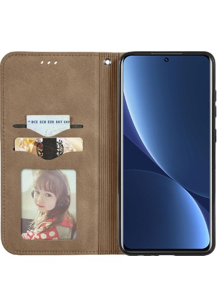 Xiaomi 12 Için Kılıf Pro Kapak Kapak Darbeye Cüzdan Deri Kılıf Basit (Yurt Dışından) indirimleri