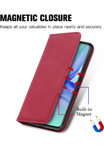 Infinix Sıcak 10 Kordon Fermuar Deri Çanta Cüzdan Basit (Yurt Dışından)