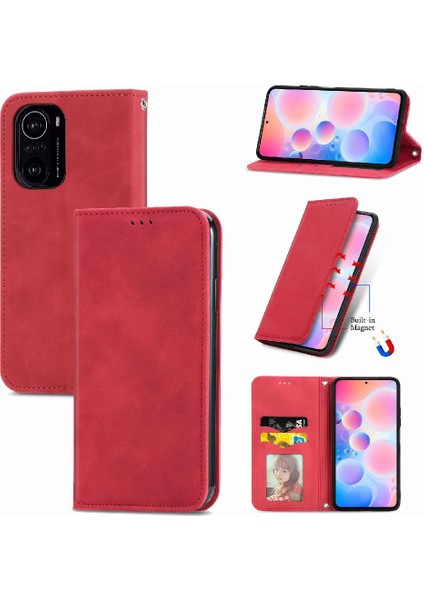 Redmi Için Kılıf K40/K40 Pro Kılıf Cüzdan Kapak Kapak Darbeye (Yurt Dışından)