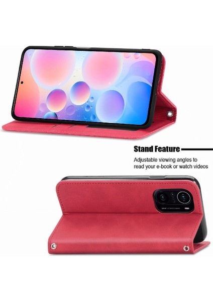 Redmi Için Kılıf K40/K40 Pro Kılıf Cüzdan Kapak Kapak Darbeye (Yurt Dışından) modelleri