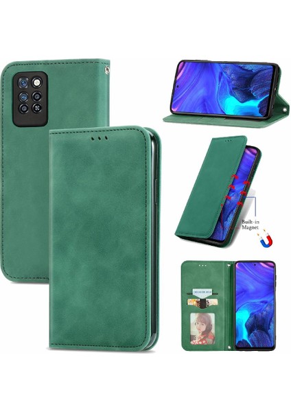 Infinix Not 10 Pro Cüzdan Fermuar Kordon Basit Iş Durum Için Kılıf (Yurt Dışından)