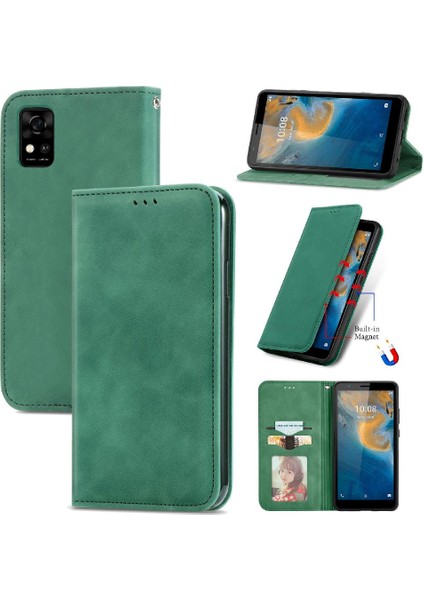 Zte Blade Case Fermuar Deri Kılıf Basit Iş Kordon (Yurt Dışından)