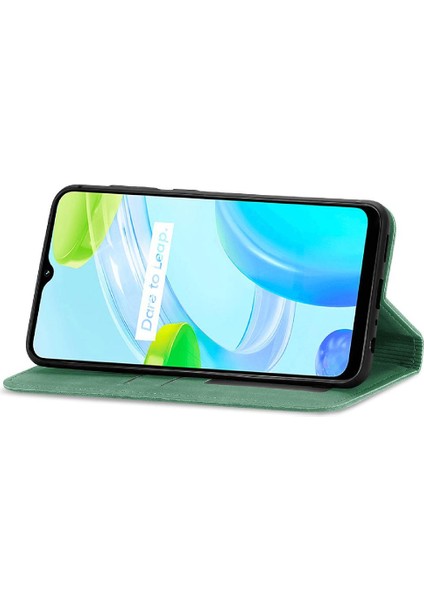 Realme C30 Fermuar Kordon Basit Iş Cüzdan Deri Kılıf (Yurt Dışından) indirimleri