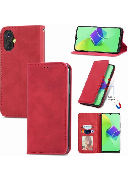 Tecno Spark 9 Pro Deri Çanta Basit Iş Kordon Cüzdan Için Kılıf (Yurt Dışından)