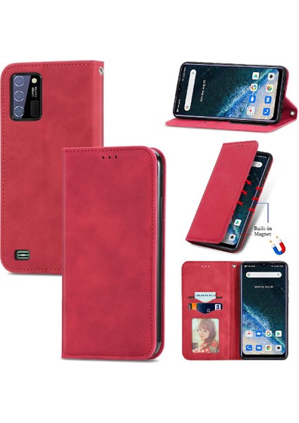 Oukitel C25 Deri Çanta Basit Iş Kordon Cüzdan Fermuar Için Kılıf (Yurt Dışından)