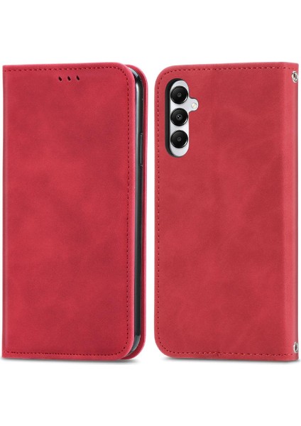 Samsung Galaxy A05S 4g Için Flip Case Darbeye Deri Kılıf Basit Flip (Yurt Dışından)