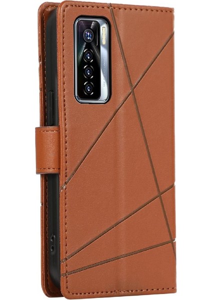 Tecno Camon 17 Pro Darbeye Üç Kart Yuvaları Kickstand Için Flip Case (Yurt Dışından)