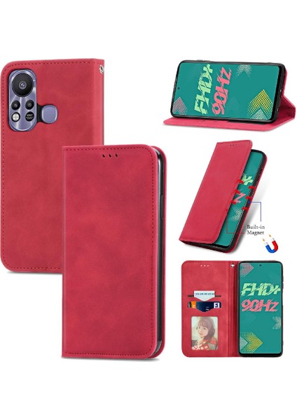 Infinix Sıcak 11S Kordon Cüzdan Basit Iş Deri Çanta (Yurt Dışından)