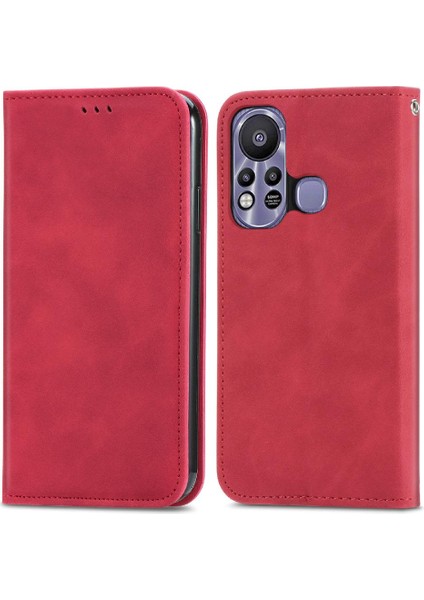 Infinix Sıcak 11S Kordon Cüzdan Basit Iş Deri Çanta (Yurt Dışından)