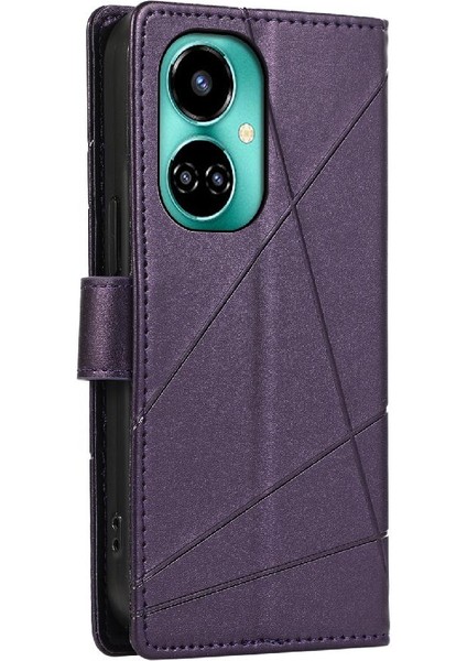 Tecno Camon 19 Şok Emici Kickstand Darbeye Üç Için Flip Case (Yurt Dışından)