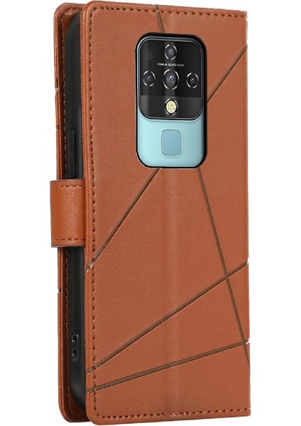 Tecno Camon 16 Kickstand Şok Emici Darbeye Dayanıklı Üç Için Flip Case (Yurt Dışından)