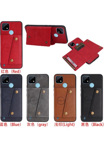 Cüzdan Durumda Realme C21 Buit Demir Darbeye Koruyucu Kickstand (Yurt Dışından) modelleri