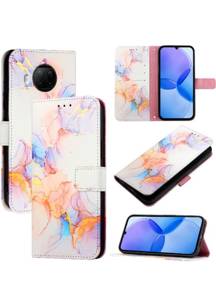 Xiaomi 10T Lite 5g Için Kickstand Mermer Desen Cüzdan Pu Deri (Yurt Dışından)