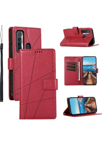 Tecno Camon 17 Darbeye Kickstand Üç Kart Yuvaları Şok Için Flip Case (Yurt Dışından)