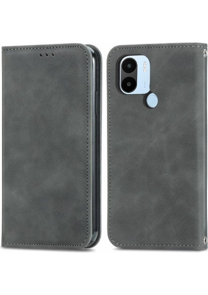 Xiaomi Redmi A1 Için Flip Case Artı Deri Kılıf Kapak Çevirin Basit Iş (Yurt Dışından)
