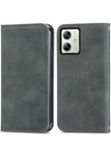 Motorola Moto G54 5g Cüzdan Deri Kılıf Basit Iş Için Flip Case (Yurt Dışından)