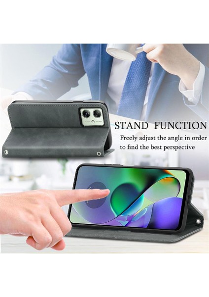 Motorola Moto G54 5g Cüzdan Deri Kılıf Basit Iş Için Flip Case (Yurt Dışından) modelleri
