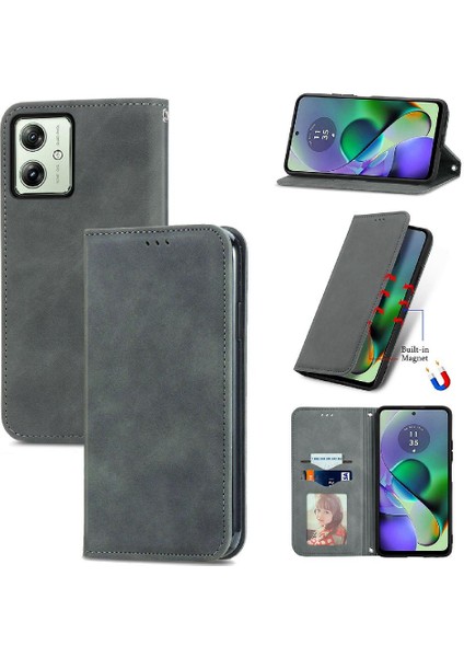 Motorola Moto G54 5g Cüzdan Deri Kılıf Basit Iş Için Flip Case (Yurt Dışından) fırsatları