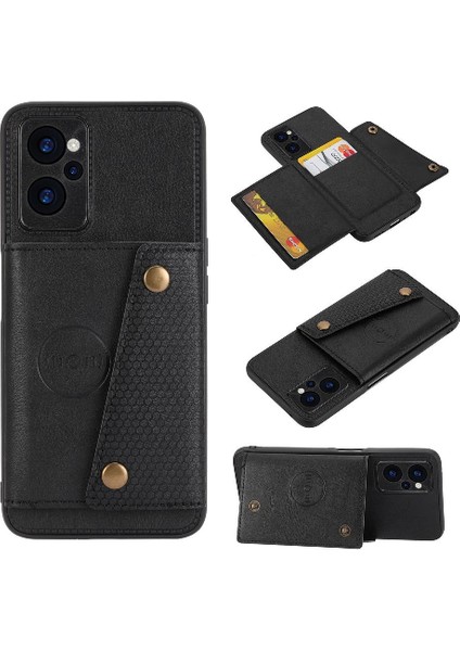 Realme Narzo 50A Başbakan Darbeye Koruyucu Kickstand Için Cüzdan Durumda (Yurt Dışından)