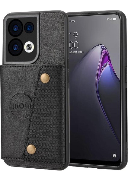 Oppo Reno8 Pro Kart Tutucu Için Cüzdan Kılıf Kickstand Darbeye Koruyucu (Yurt Dışından)