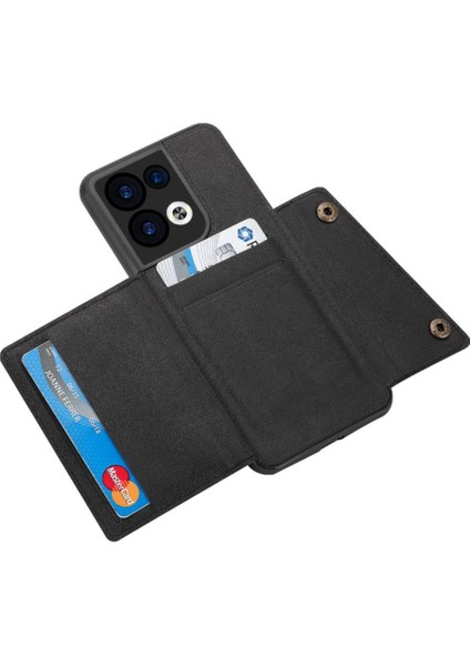Oppo Reno8 Pro Kart Tutucu Için Cüzdan Kılıf Kickstand Darbeye Koruyucu (Yurt Dışından)