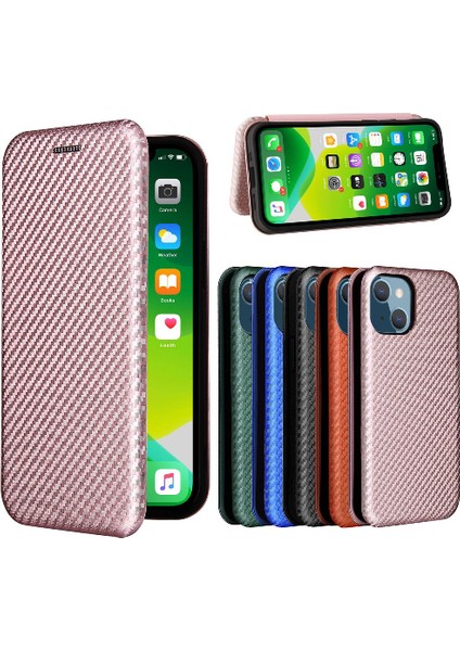 IPhone 13 Mini Tam Koruma Deri Folio Flip Case Manyetik (Yurt Dışından)