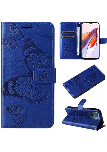 Kart ile Xiaomi Redmi 12C Manyetik Kapak Darbeye Kapak Için Flip Case (Yurt Dışından)