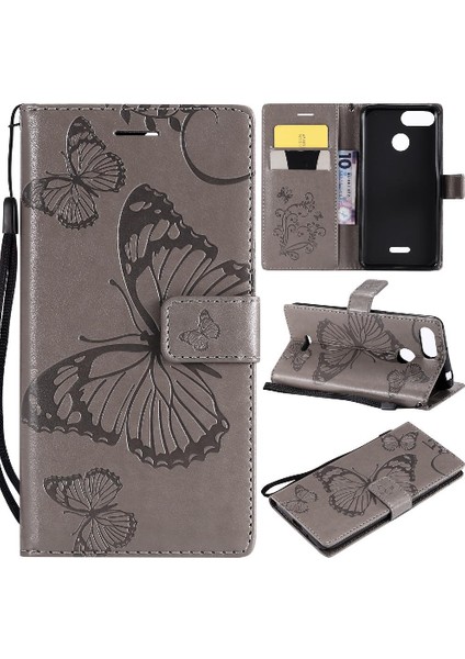 Xiaomi Redmi Için Flip Case 6/6A Kart Yuvası Standı ile Darbeye Kapak Pu (Yurt Dışından)