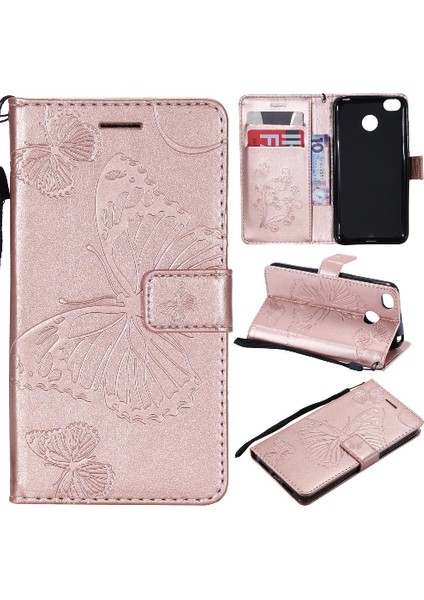 Kart Yuvası ile Xiaomi Redmi 4x Pu Deri Manyetik Kapak Için Flip Case (Yurt Dışından)
