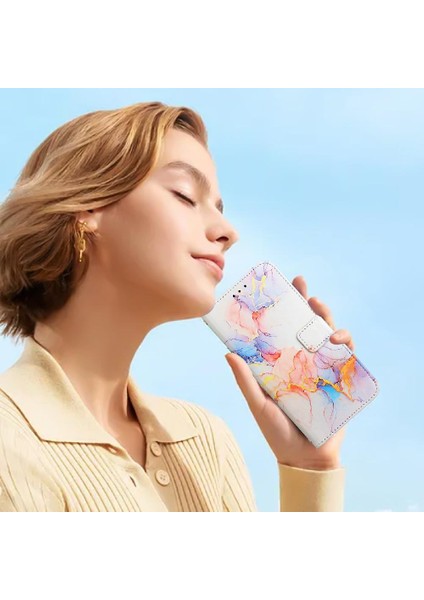 Xiaomi A1 Artı/a2 Artı Mermer Desen Cüzdan Kickstand Pu Deri (Yurt Dışından)