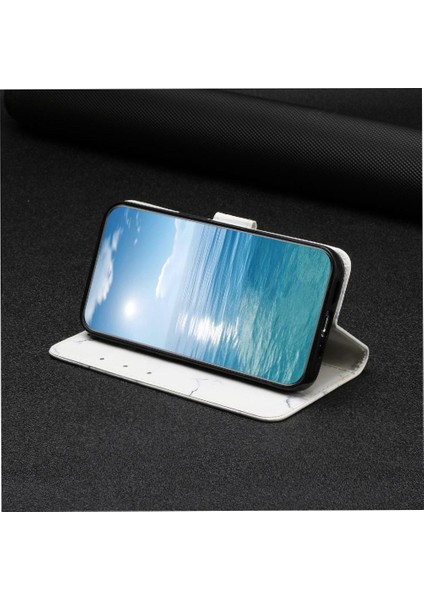 Xiaomi Redmi 10A Manyetik Tam Koruma Için Flip Case Mermer Desen Pu (Yurt Dışından)