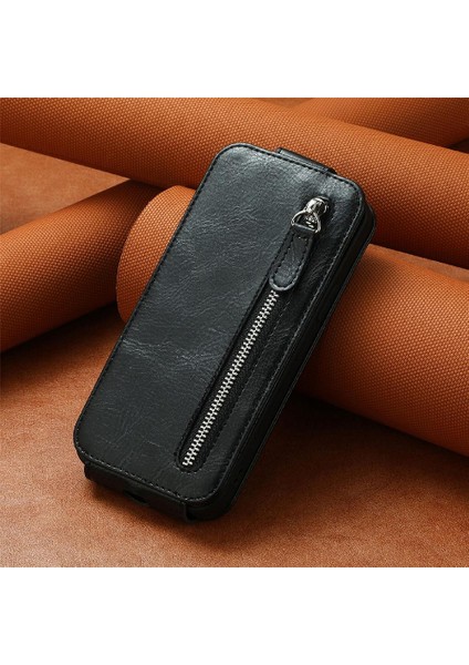 Fermuarlar Xiaomi 14 Için Flip Case Moda Tasarım Deri Kılıf Kapak Çevirin (Yurt Dışından)