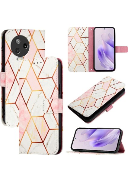 Infinix Not 12 Için Kılıf 20223 Kickstand Pu Deri Mermer Desen Cüzdan (Yurt Dışından) indirimleri