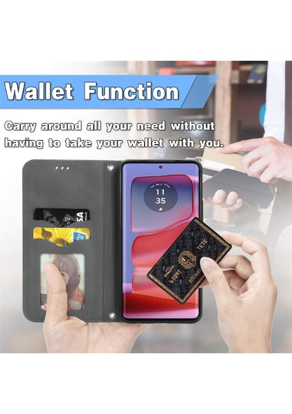 Motorola Moto Kenar 50 Pro Cüzdan Kılıf Için Flip Case Darbeye (Yurt Dışından) modelleri