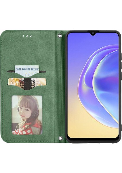 Vivo V21E 5g Için Basit Iş Deri Kılıf Kordon Fermuar Cüzdan (Yurt Dışından) fırsatları