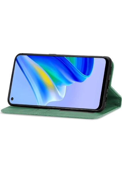 Oppo A95 4g/5g Basit Iş Kordon Fermuar Deri Kılıf (Yurt Dışından)