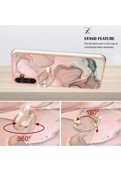 Samsung Galaxy A13 5g Için Kılıf 360 &deg; Dönebilir Halka Mermer Darbeye Tpu (Yurt Dışından) fırsatları