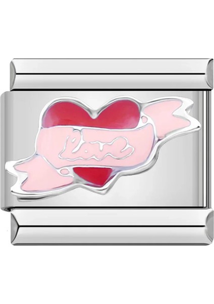 Italyan Charm Sarılı Kalp