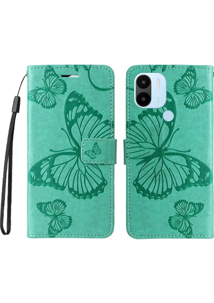Xiaomi Redmi A1 Artı Manyetik Kapak Için Flip Case Kart Yuvası Standı ile Pu (Yurt Dışından)