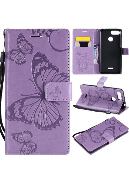 Xiaomi Redmi Için Flip Case 6/6A Kart Yuvası Standı ile Darbeye Kapak Pu (Yurt Dışından)