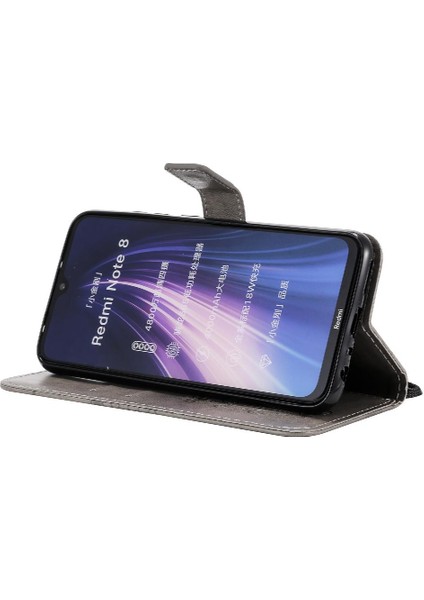 Kart Yuvası Standı ile Xiaomi Redmi Not 8 Için Flip Case Kickstand Pu (Yurt Dışından)