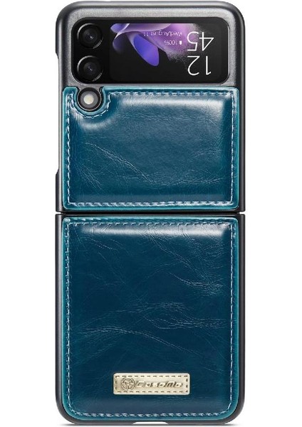 Samsung Galaxy Z Flip Case 3 5g Çılgın At Pu Deri Kart (Yurt Dışından)