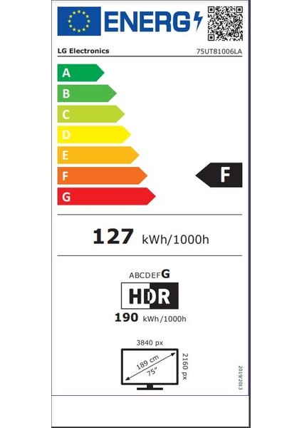 75UT8100 75" 190 Ekran Uydu Alıcılı 4K Ultra HD Smart LED TV