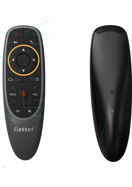 RM01 Sesli Komut ve Fare Özellikli Kablosuz 2.4g Kumanda - Siyah 379090 fiyatları