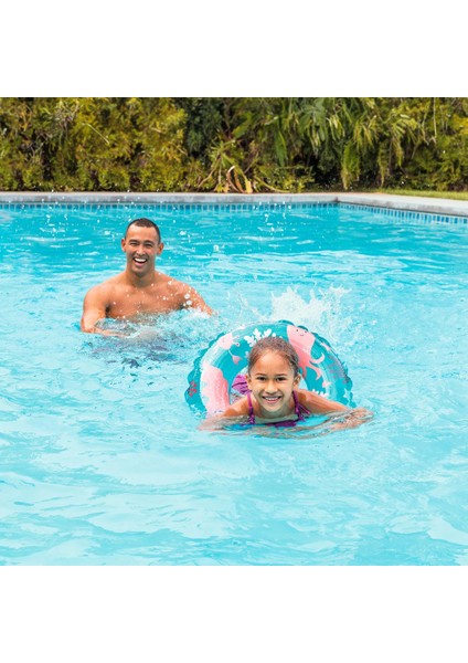 Şeffaf Desenli Çocuk Yüzme Simidi Turkuaz 61CM (59242) modelleri